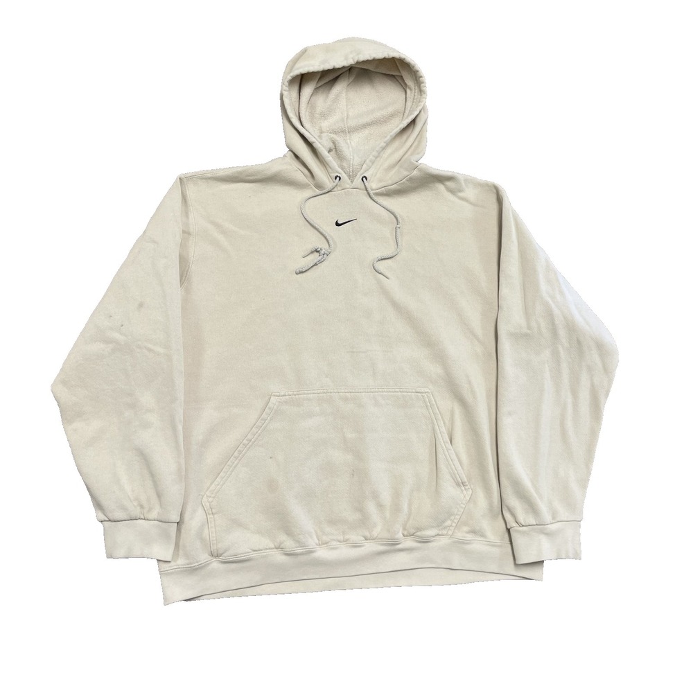 vintage Nike hoodie mens xl Beige 2000s y2k Center check swoosh